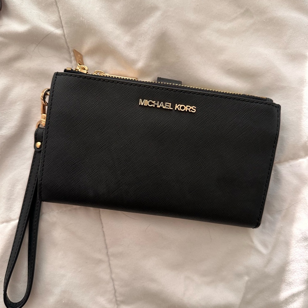 Michael Kors Black Wristlet Clutch